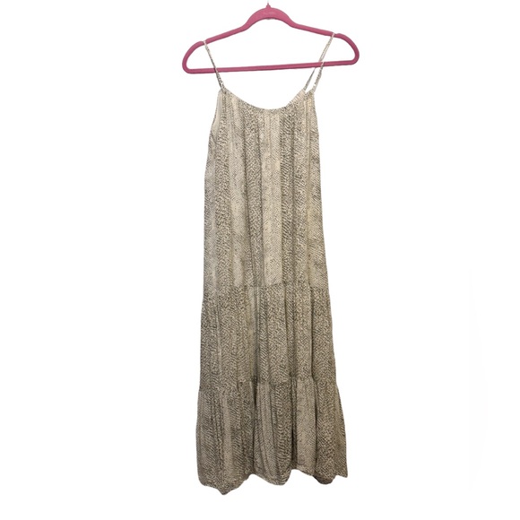 Rails Adora Dress Size S Midi Cream Snakeskin Lightweight Adjustable Straps Boho - Picture 4 of 13